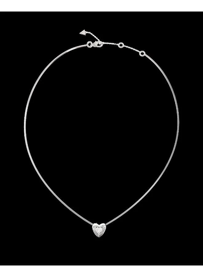 GUESS Crystal Heart Chain Necklace